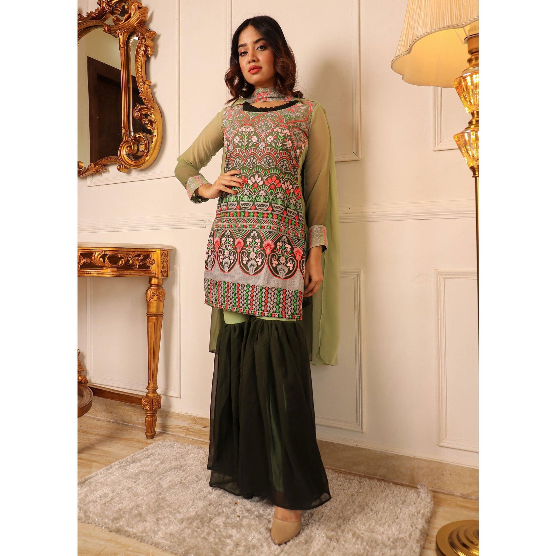 green-floral-embroidered-georgette-sharara-suit-144309