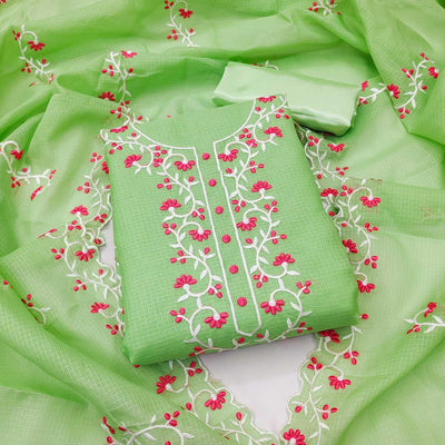 green-floral-embroidered-kota-doria-dress-material