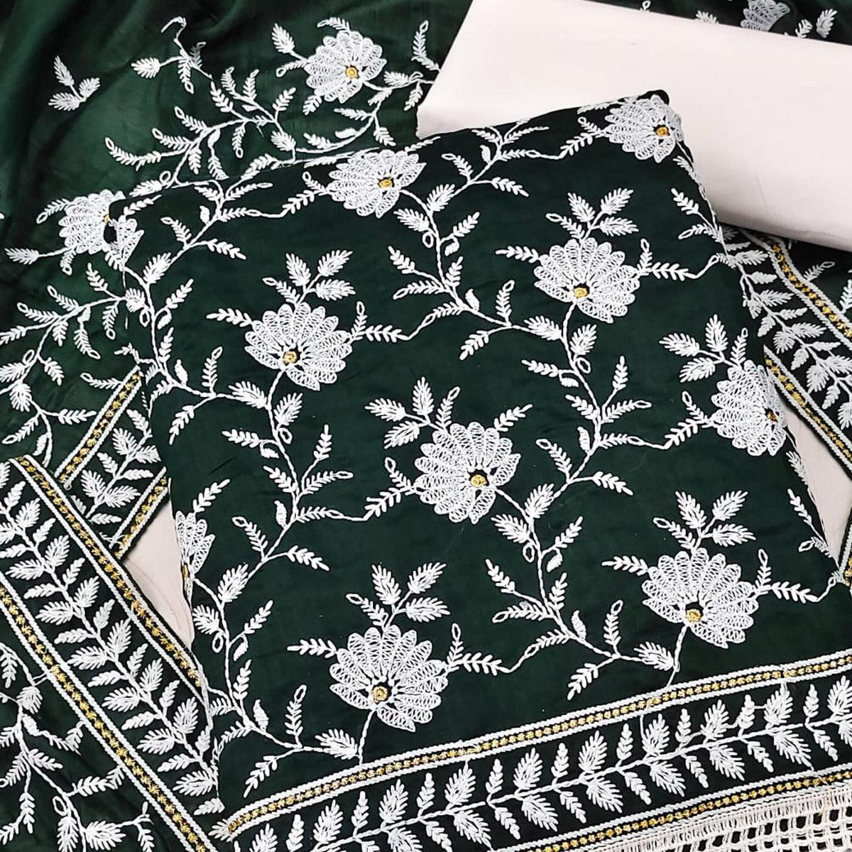 green-floral-embroidered-muslin-dress-material-145348