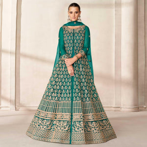 green-floral-embroidered-net-anarkali-style-gown-144792