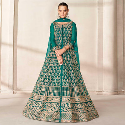 green-floral-embroidered-net-anarkali-style-gown-144792
