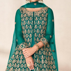green-floral-embroidered-net-anarkali-style-gown-144792