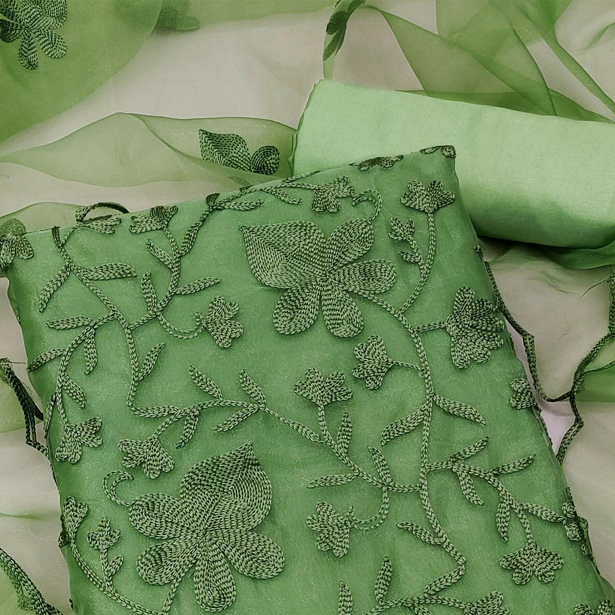 green-floral-embroidered-organza-dress-material