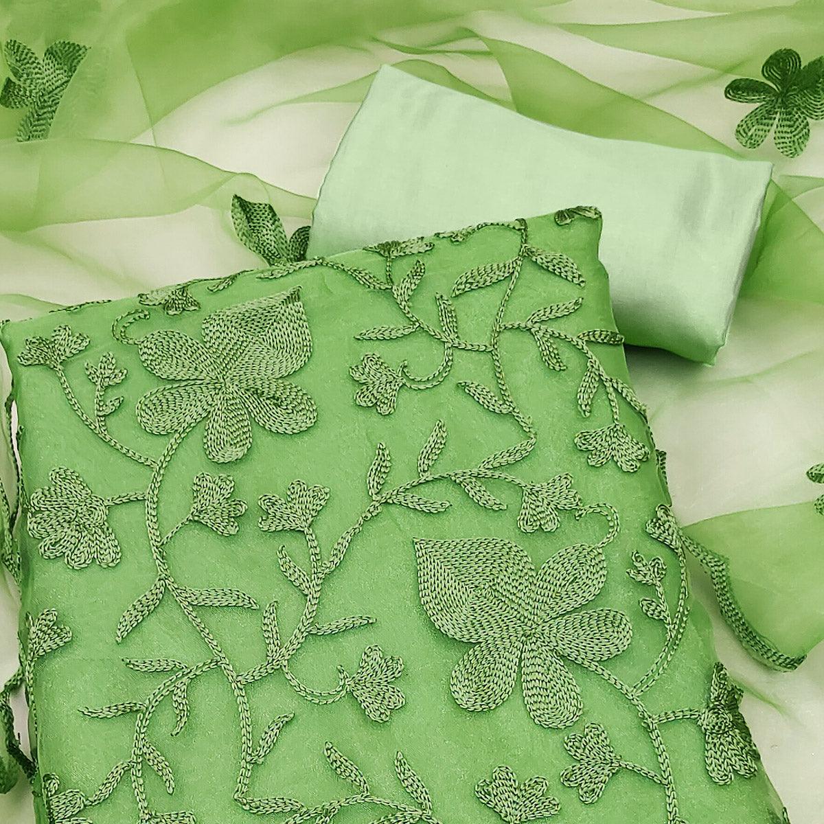 green-floral-embroidered-organza-dress-material-2