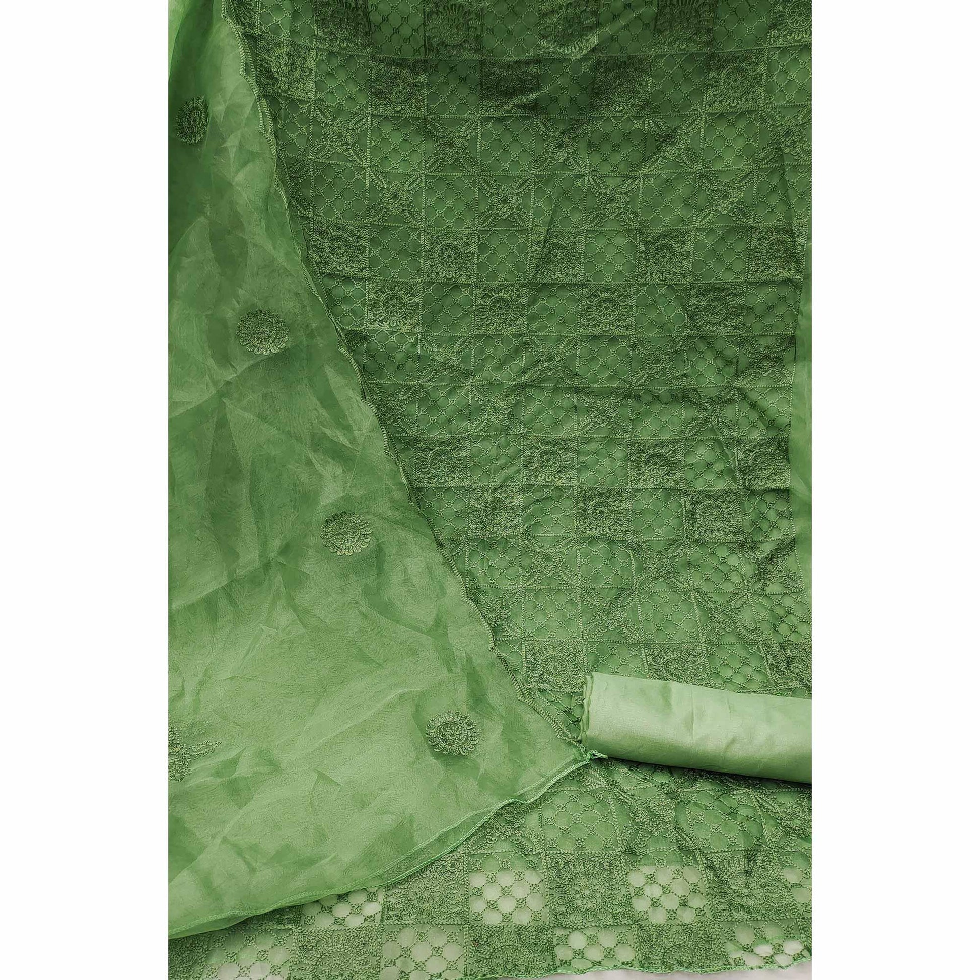 green-floral-embroidered-organza-dress-material-1