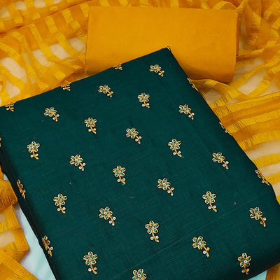 green-casual-wear-floral-embroidered-cotton-dress-material-138680