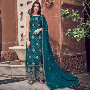 green-floral-embroidered-pure-dola-jacquard-partywear-suit-123072