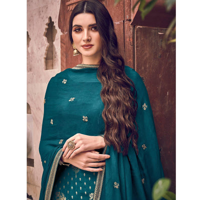 green-floral-embroidered-pure-dola-jacquard-partywear-suit-123072