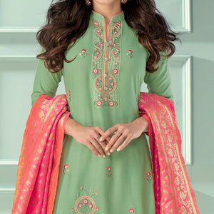 green-floral-embroidered-rayon-partywear-suit-139908