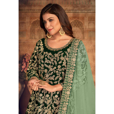 green-partywear-floral-embroidered-velvet-anarkali-suit-137260
