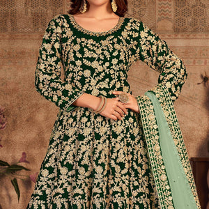 green-partywear-floral-embroidered-velvet-anarkali-suit-137260