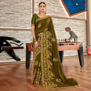 green-floral-embroidered-vichitra-silk-saree-144802