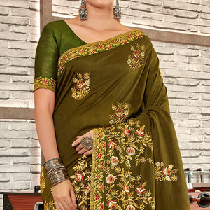 green-floral-embroidered-vichitra-silk-saree-144802