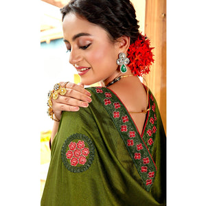 green-floral-embroidered-vichitra-silk-saree-1