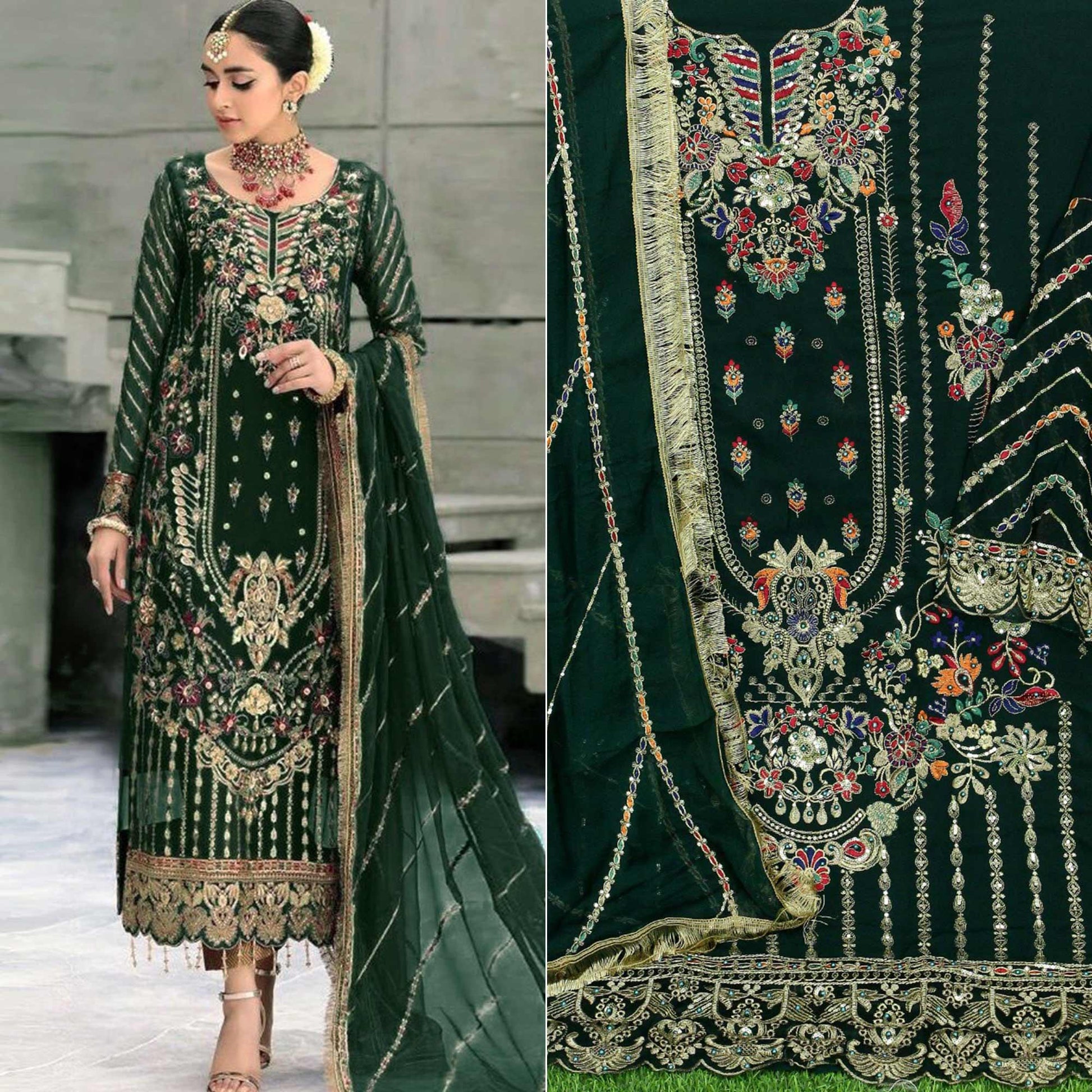 green-floral-embroidered-with-sequence-georgette-pakistani-suit