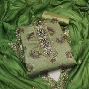 green-floral-printed-chanderi-dress-material-142942