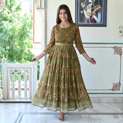green-floral-printed-georgette-gown