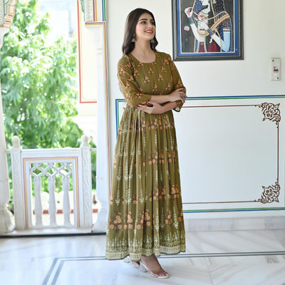 green-floral-printed-georgette-gown