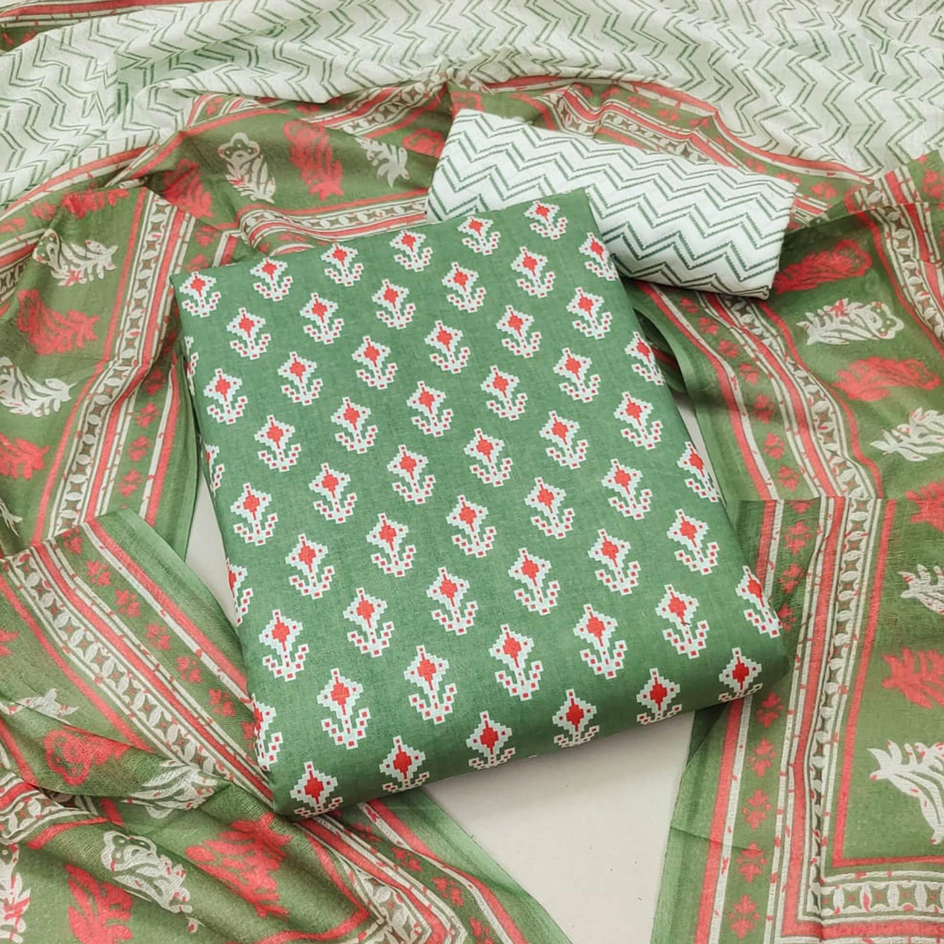 green-floral-printed-cotton-blend-dress-material-1