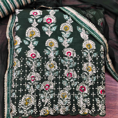 green-floral-printed-pure-cotton-dress-material