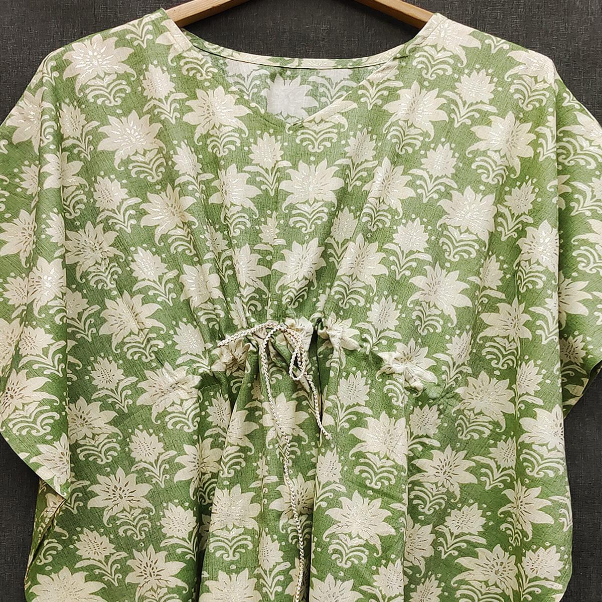 green-floral-printed-rayon-kaftan-top-143536