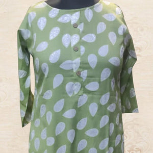 green-floral-printed-rayon-kurti