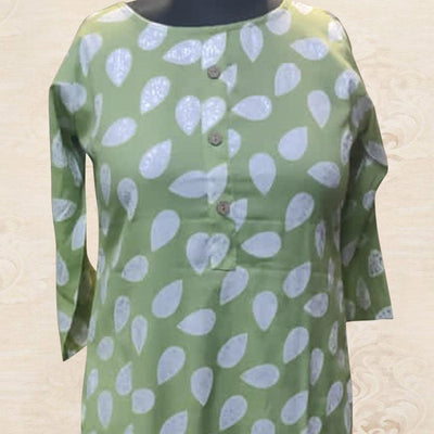 green-floral-printed-rayon-kurti