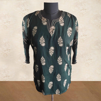 green-floral-printed-rayon-top