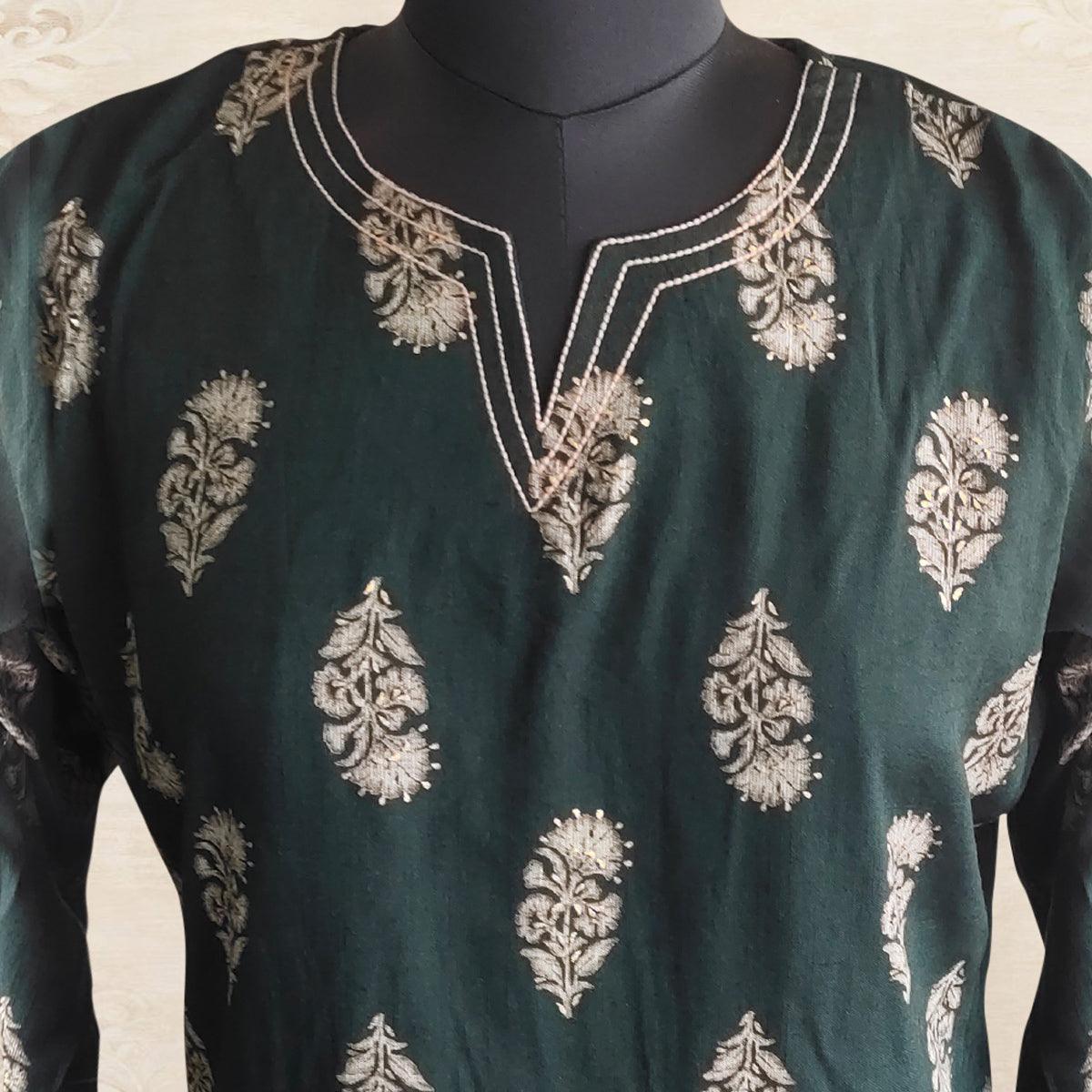 green-floral-printed-rayon-top