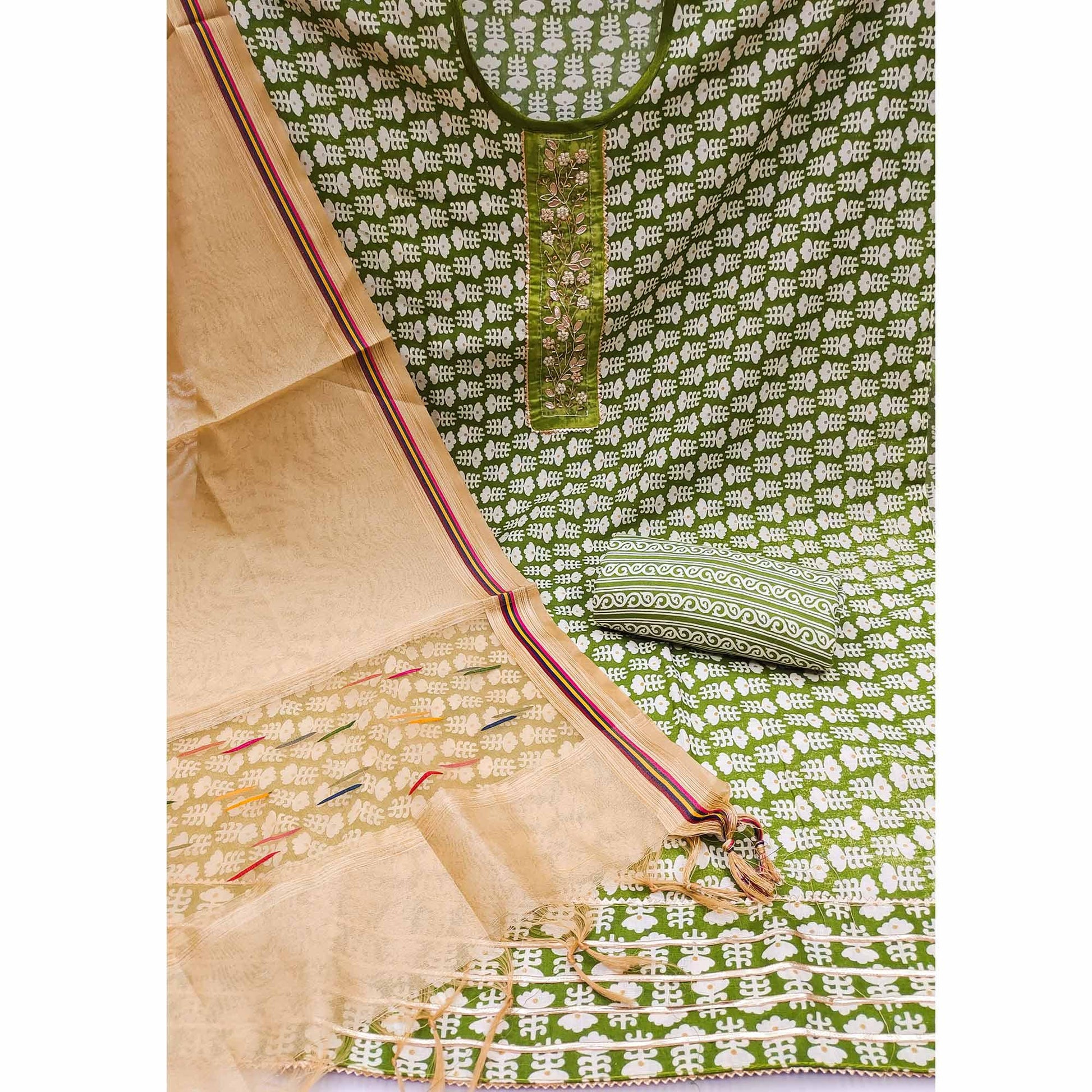 green-floral-printed-with-embellished-poly-cotton-dress-material