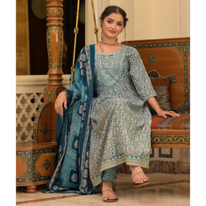 green-floral-printed-with-embroidered-chanderi-anarkali-suit