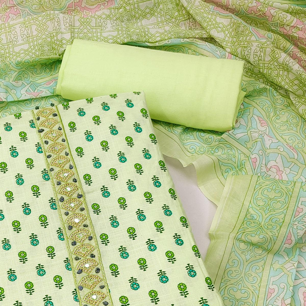 green-floral-printed-with-embroidered-poly-cotton-dress-material