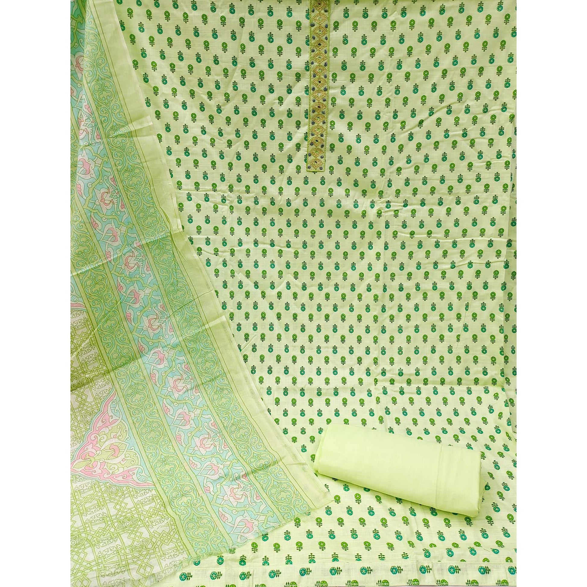 green-floral-printed-with-embroidered-poly-cotton-dress-material