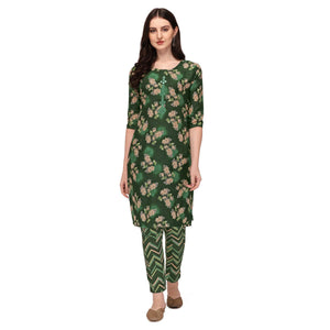 green-floral-printed-with-embroidered-poly-cotton-kurti-pant-set