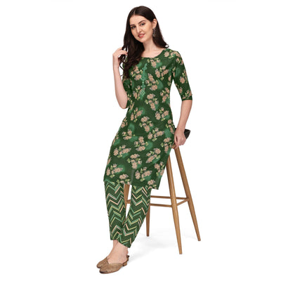 green-floral-printed-with-embroidered-poly-cotton-kurti-pant-set