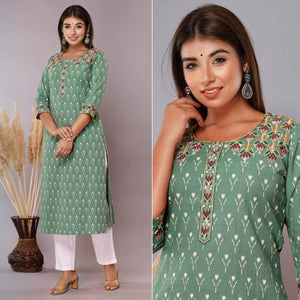 green-floral-printed-with-embroidered-pure-cotton-kurti