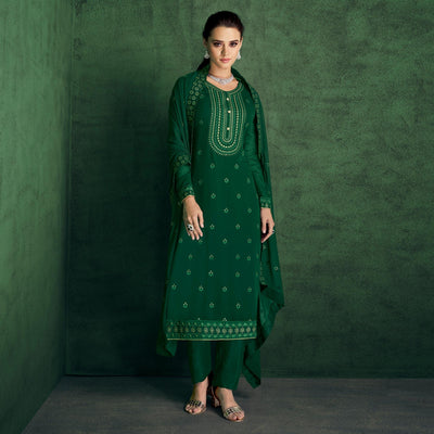 green-floral-sequence-embroidered-georgette-partywear-suit-135240