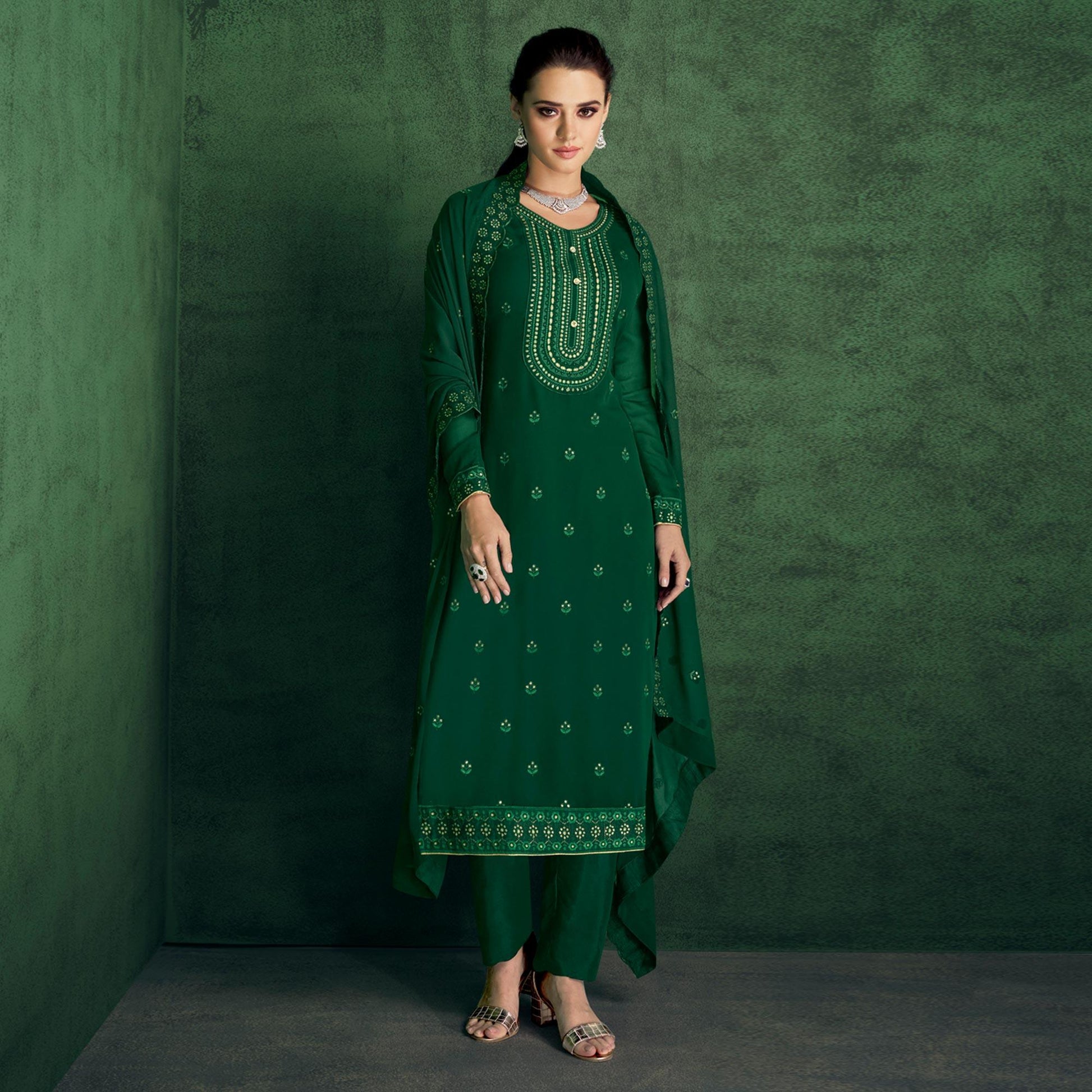 green-floral-sequence-embroidered-georgette-partywear-suit-135240