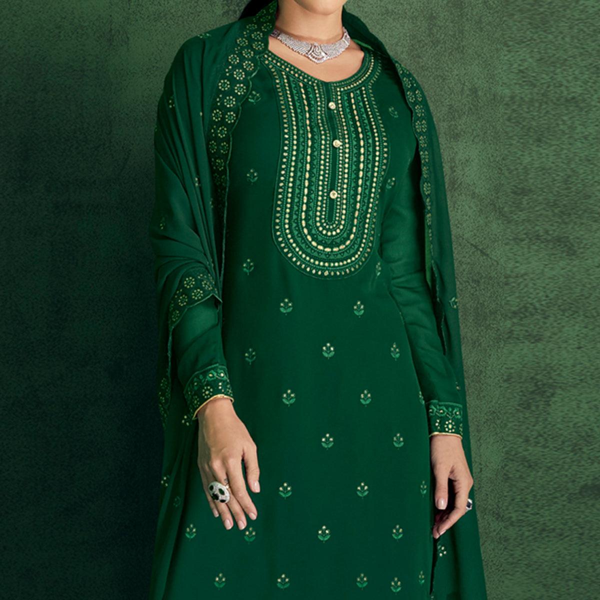green-floral-sequence-embroidered-georgette-partywear-suit-135240