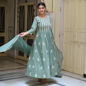 green-floral-sequence-embroidered-muslin-gown