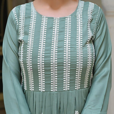 green-floral-sequence-embroidered-muslin-gown