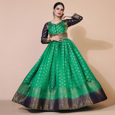green-floral-woven-jacquard-anarkali-style-gown