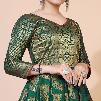 green-floral-woven-jacquard-anarkali-style-gown-4