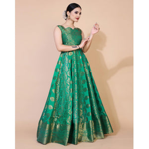 green-floral-woven-jacquard-anarkali-style-gown-2