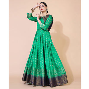 green-floral-woven-jacquard-anarkali-style-gown-1