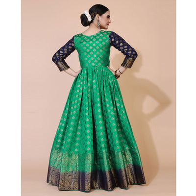 green-floral-woven-jacquard-anarkali-style-gown