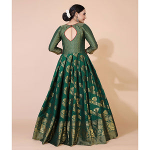 green-floral-woven-jacquard-anarkali-style-gown-4
