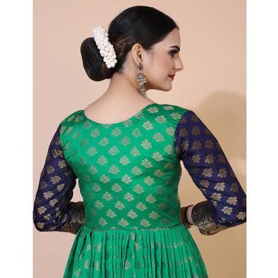green-floral-woven-jacquard-anarkali-style-gown