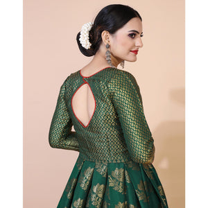 green-floral-woven-jacquard-anarkali-style-gown-4
