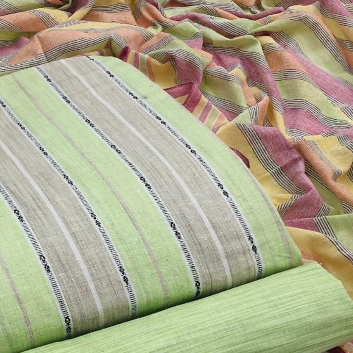 green-grey-embroidered-pure-cotton-dress-material